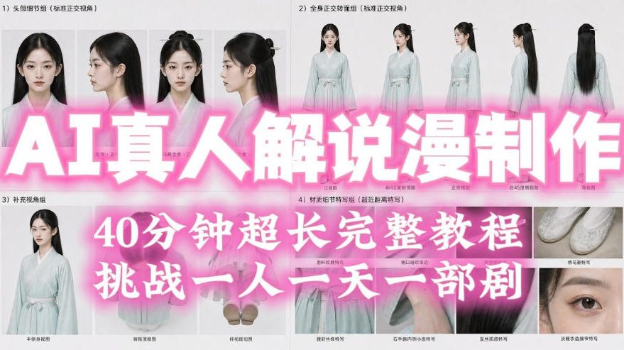 2026年AI真人解说漫剧自动批量化制作教程，40分钟超长完整，自动批量化制作，挑战一人一天一部剧！-轻资本网