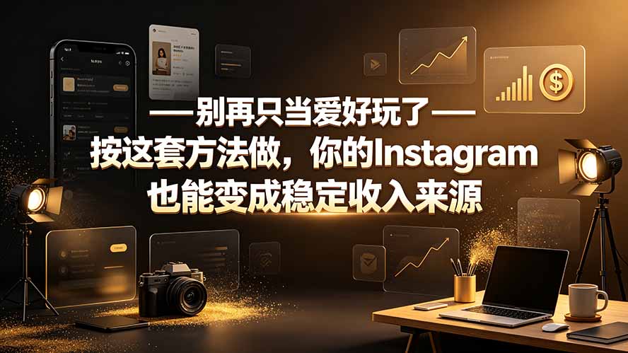 别再只当爱好玩了——按这套方法做，你的Instagram也能变成稳定收入来源-轻资本网