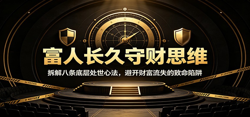 富人长久守财思维：拆解八条底层处世心法，避开财富流失的致命陷阱-轻资本网
