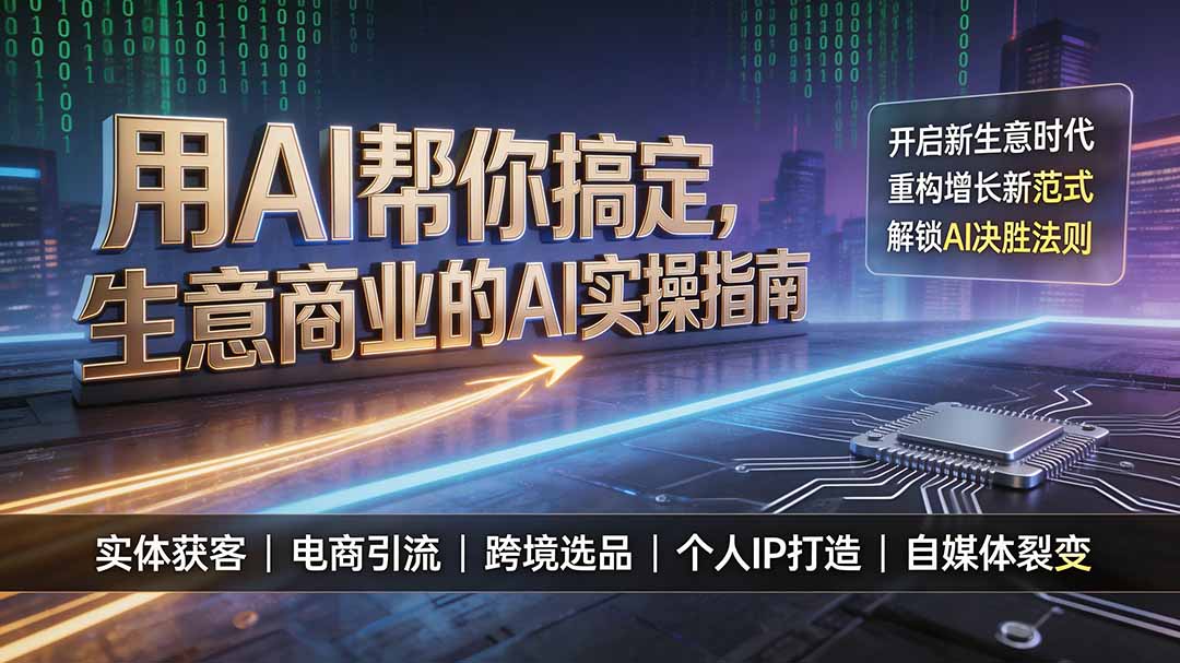 用AI帮你搞定，生意商业的AI实操指南，开启新生意时代，重构增长新范式，解锁AI时代决胜法则-轻资本网