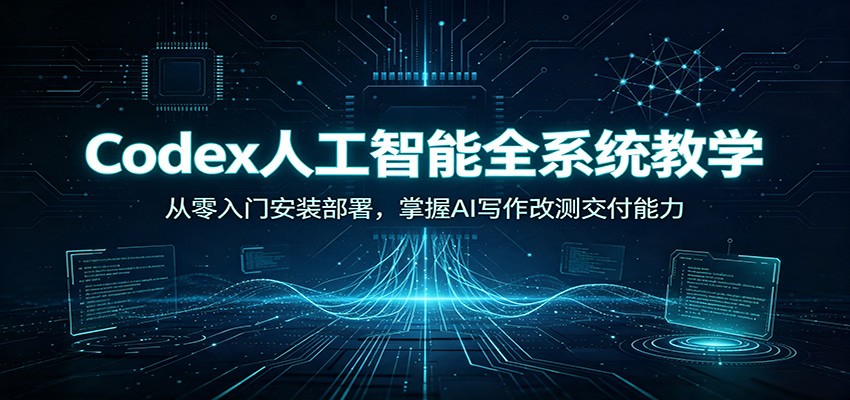 Codex人工智能全系统教学：从零入门安装部署，掌握AI写作改测交付能力-轻资本网