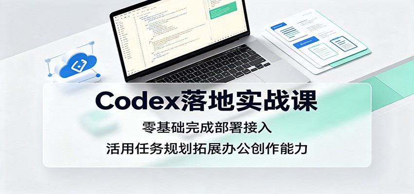 Codex落地实战课：零基础完成部署接入，活用任务规划拓展办公创作能力-轻资本网