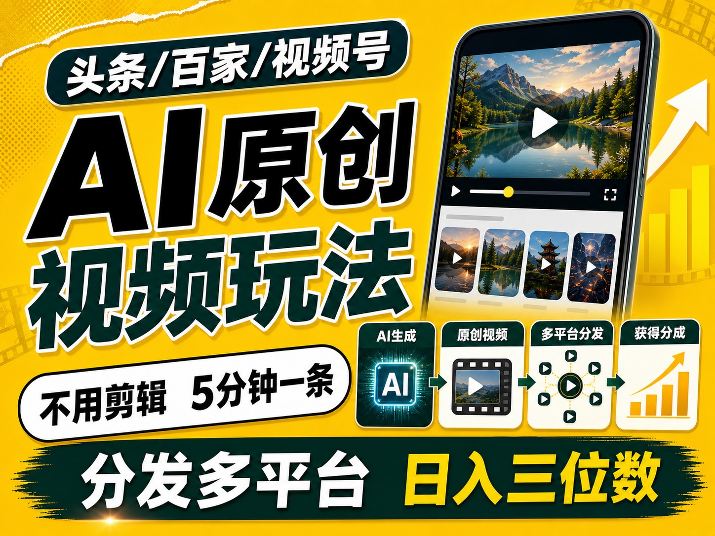 2026头条百家号升级玩法 5分钟一条原创视频 发多平台赚收-轻资本网