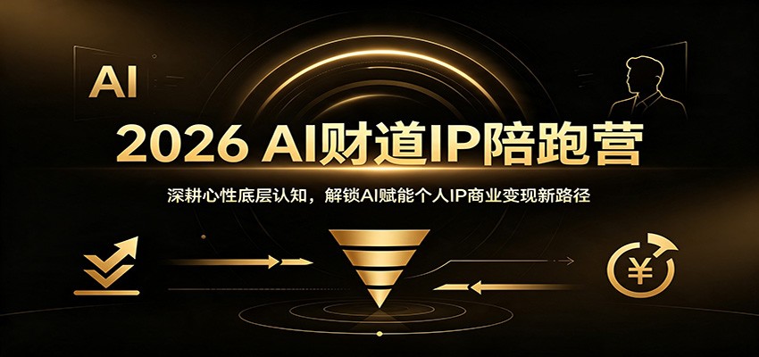 2026 AI财道IP陪跑营：深耕心性底层认知，解锁AI赋能个人IP商业变现新路径-轻资本网
