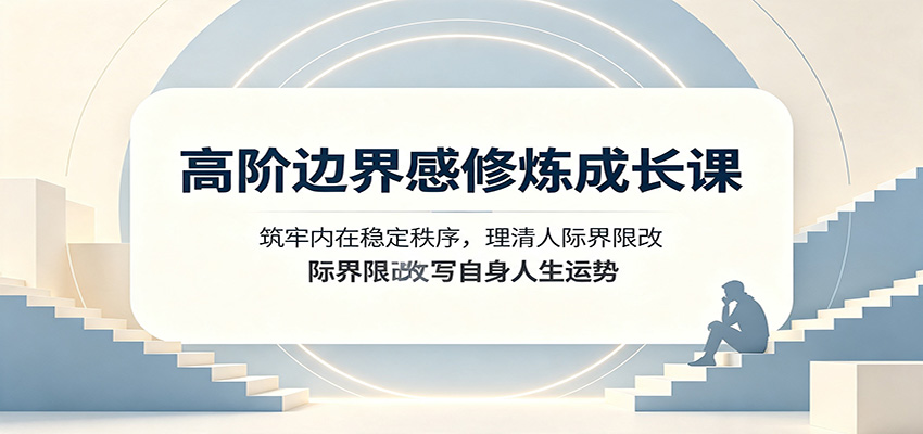 高阶边界感修炼成长课：筑牢内在稳定秩序，理清人际界限改写自身人生运势-轻资本网