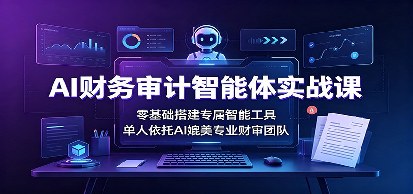 AI财务审计智能体实战课：零基础搭建专属智能工具，单人依托AI媲美专业财审团队-轻资本网