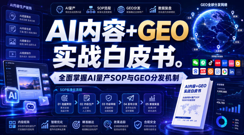 AI内容+GEO实战白皮书，全面掌握AI量产SOP与GEO分发机制【文档】-轻资本网
