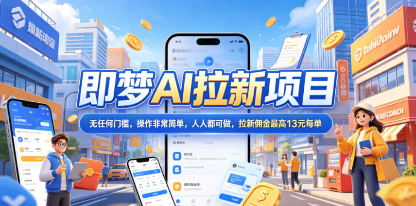 2026年即梦AI拉新项目最新玩法，无任何门槛，操作非常简单，人人都可做，拉新佣金最高13米每单(更新08月07日)-轻资本网