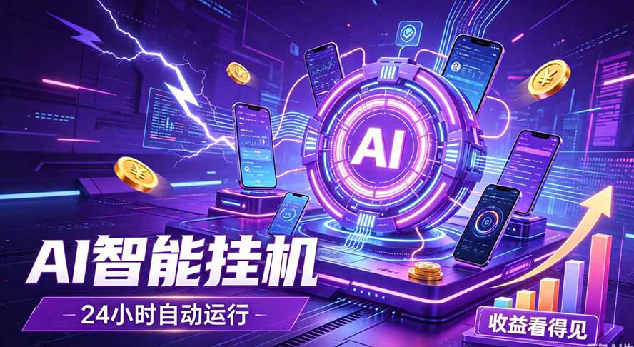 AI智能广告挂机，躺赚新模式 设备托管运行，解放双手持续变现-轻资本网
