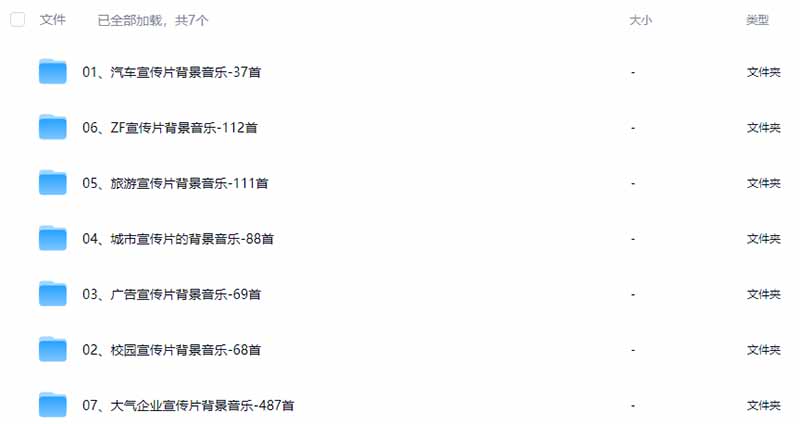 图片[3]-某宝付费购买，常用6G音效合集！970+首宣传片背景音乐，无版权可商用大气素材，分类清晰，高质量内容-轻资本网