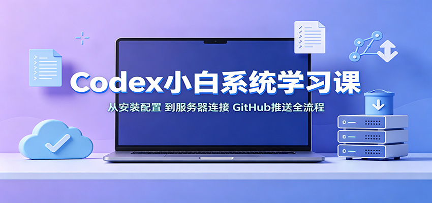 Codex小白系统学习课：小从安装配置，到服务器连接、GitHub推送全流程-轻资本网