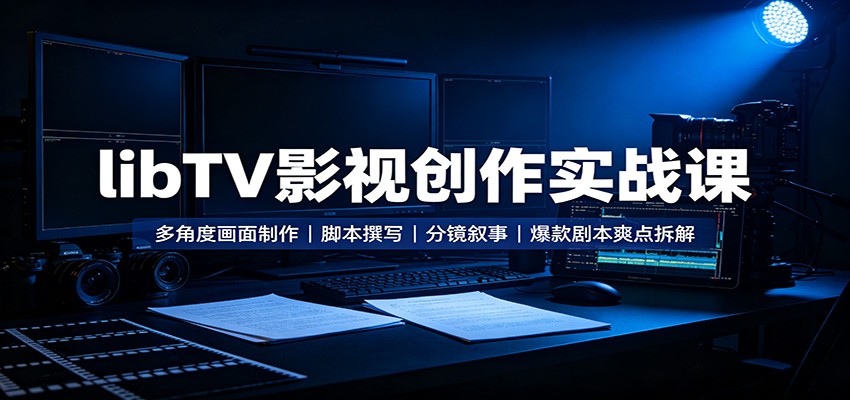 libTV影视创作实战课：多角度画面制作，脚本撰写，分镜叙事，爆款剧本爽点拆解-轻资本网