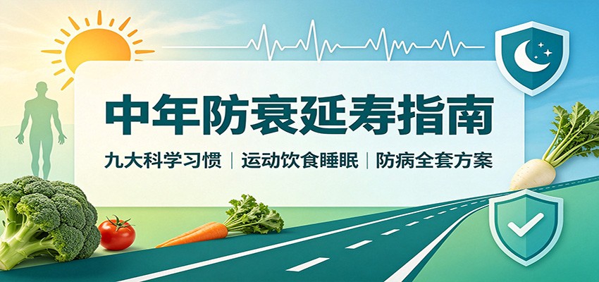 中年防衰延寿指南:九大科学习惯,运动饮食睡眠防病全套方案-轻资本网