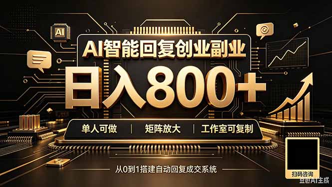 全自动AI挂机创业｜个人副业→工作室全链路扶持-轻资本网