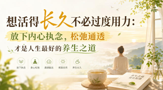 付费文章：想活得长久不必过度用力：放下内心执念，松弛通透才是人生最好的养生之道-轻资本网