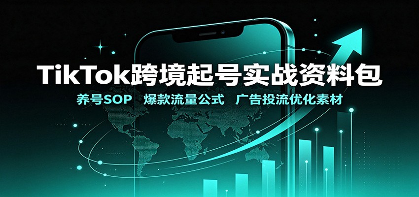 TikTok跨境起号实战资料包：养号SOP，爆款流量公式，广告投流优化素材-轻资本网