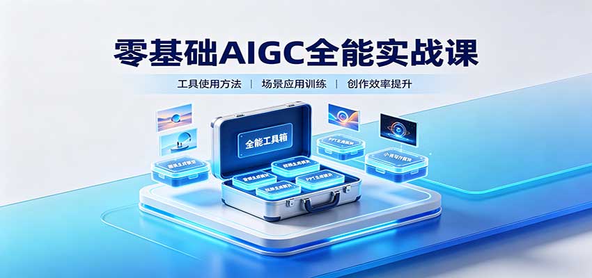 零基础AIGC全能实战课：覆盖绘画、影音、PPT、小说多场景AI创作-轻资本网