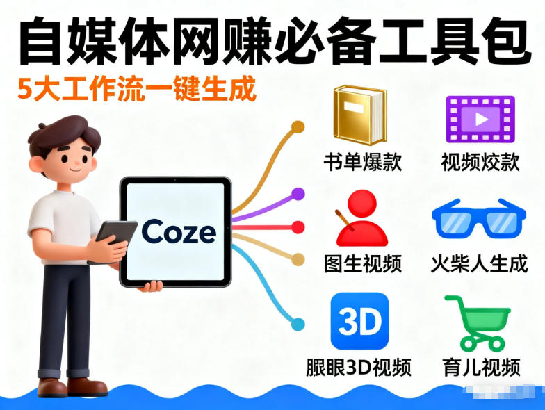 Coze工作流合集，内容一共100份左右，内容丰富，可以提供工作效率-轻资本网