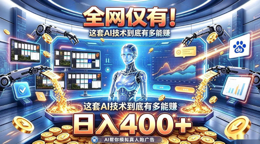全网仅有！这套AI技术到底有多能賺，日入400+，无需人工干预，实现真正被动变现【揭秘】-轻资本网