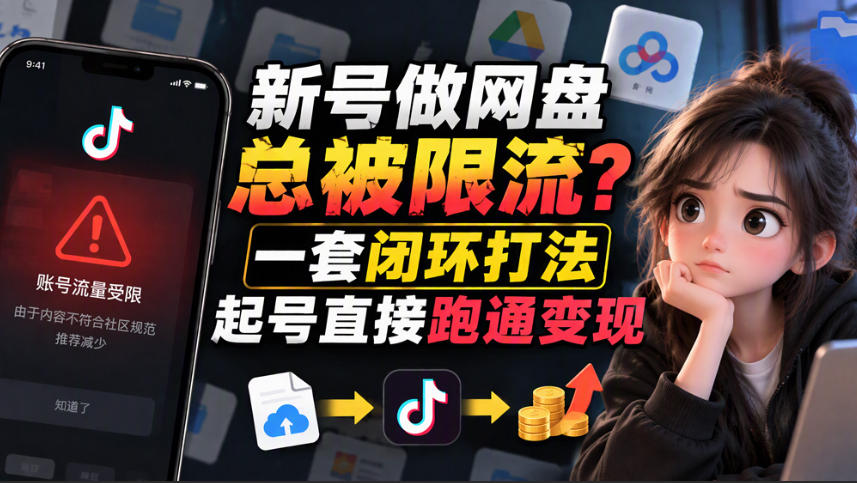 小白新号过限流：别发链先养号，12步SOP直接抄-轻资本网