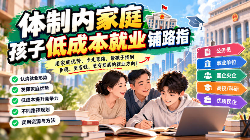 某公众号付费文章：体制内家庭，孩子低成本就业铺路指-轻资本网