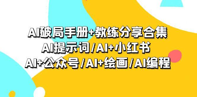 (9351期)AI破局手册+教练分享合集：AI提示词/AI+小红书 /AI+公众号/AI+绘画/AI编程-轻资本网