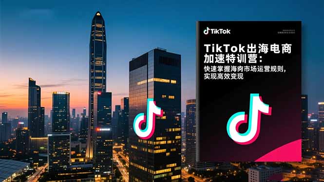 TikTok出海电商加速特训营：快速掌握海外市场运营规则，实现高效变现-轻资本网