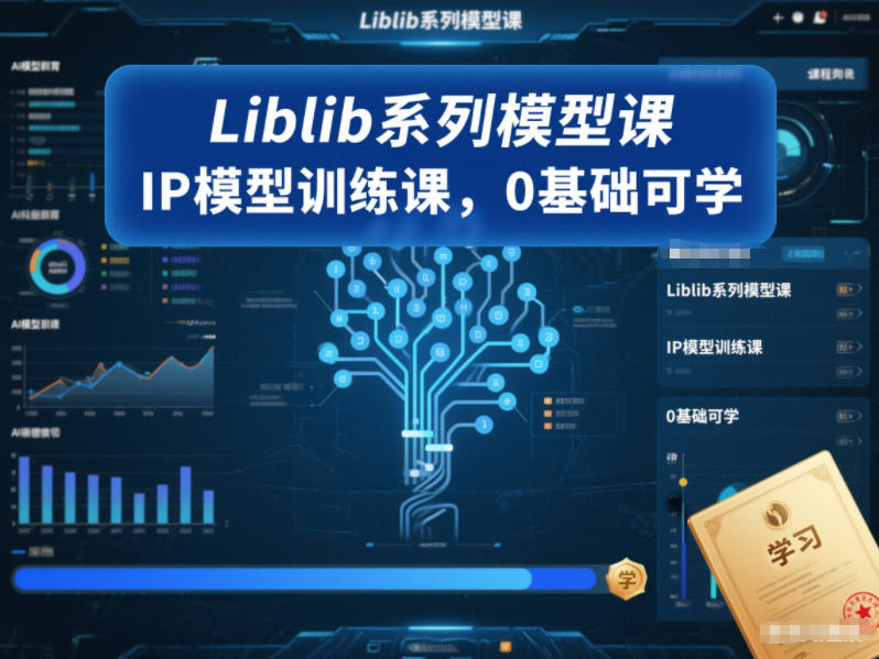 Liblib系列模型课，IP模型训练课，0基础可学-轻资本网