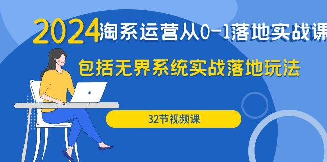 (9919期)2024·淘系运营从0-1落地实战课：包括无界系统实战落地玩法(32节)-轻资本网