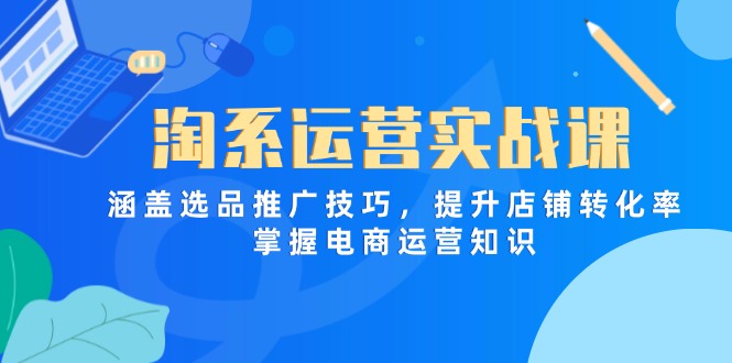 淘系运营实战课，涵盖选品推广技巧，提升店铺转化率，掌握电商运营知识-轻资本网