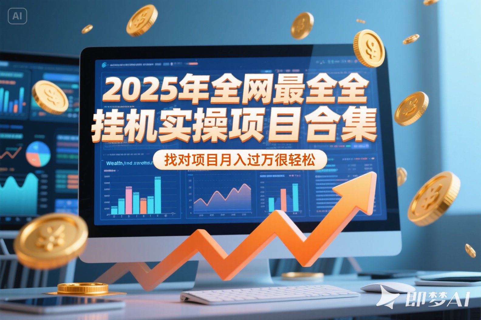 2025年挂机实操项目实操演练，挂机类型，AI直播类型，轻资产创业类型…-轻资本网