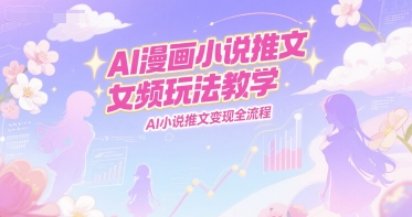 AI漫画小说推文女频玩法教学，AI小说推文变现全流程-轻资本网