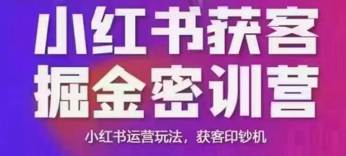 小红书获客掘金线下课，录音+ppt照片，小红书运营玩法，获客印钞机-轻资本网