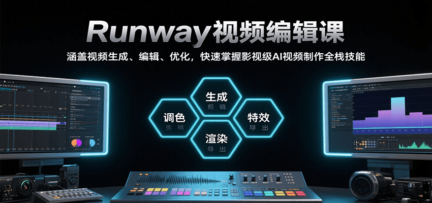 Runway视频编辑课，涵盖视频生成、编辑、优化，快速掌握影视级AI视频制作全栈技能-轻资本网