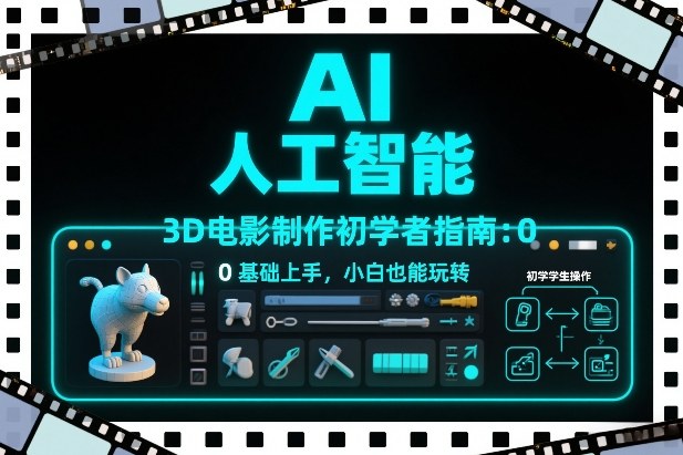 AI人工智能3D电影制作初学者指南：0基础上手，小白也能玩转-轻资本网