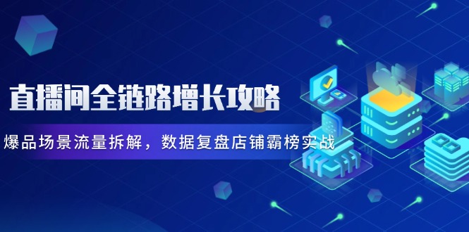 直播间全链路增长攻略，爆品场景流量拆解，数据复盘店铺霸榜实战-轻资本网