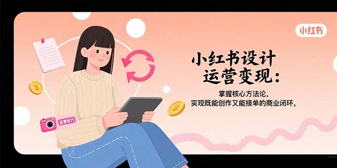 小红书设计运营变现：掌握核心方法论，实现既能创作又能接单的商业闭环-轻资本网