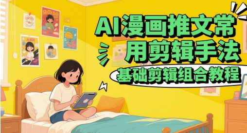 AI漫画推文常用剪辑手法，基础剪辑组合教程-轻资本网