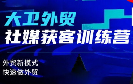 大卫老师·外贸社媒获客独家训练营(更新)-轻资本网