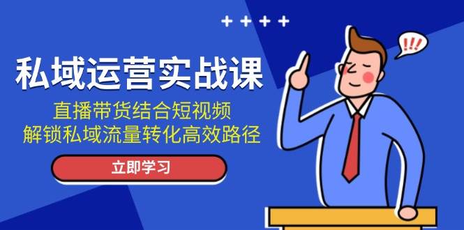 私域运营实战课：直播带货结合短视频，解锁私域流量转化高效路径-轻资本网
