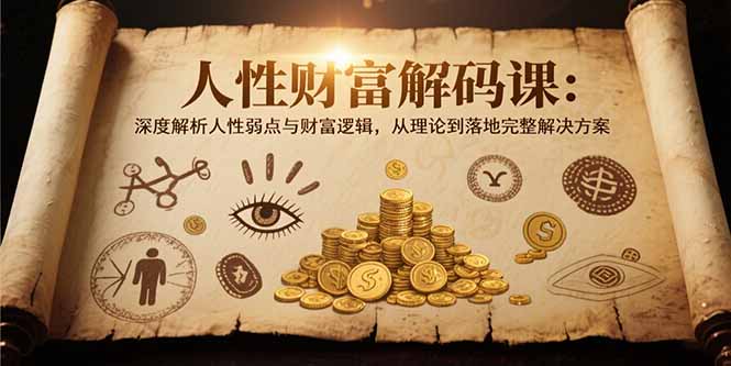 人性财富解码课6.0：深度解析人性弱点与财富逻辑，理论到落地完整解决方案-轻资本网