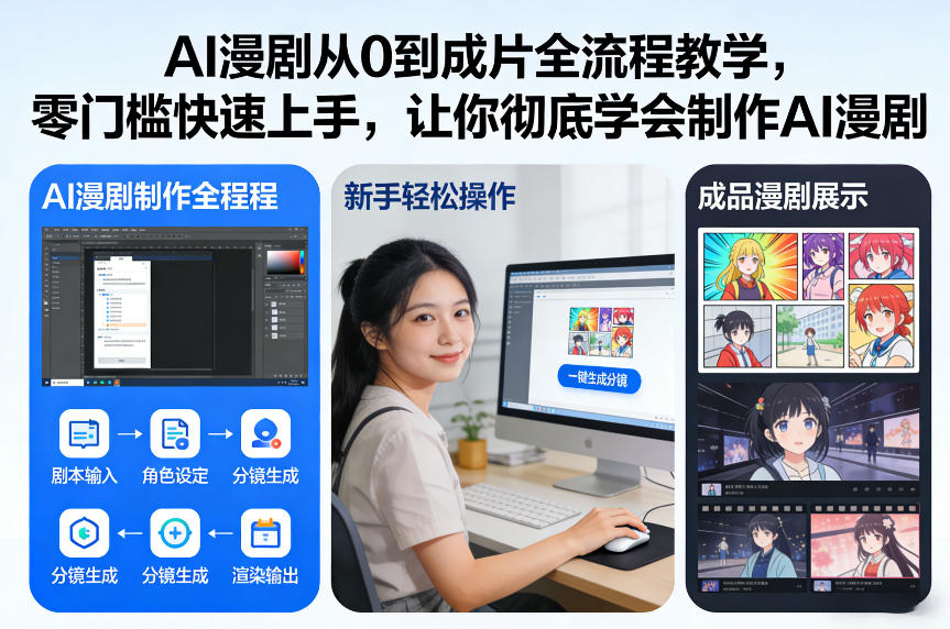 AI漫剧从0到成片全流程教学，零门槛快速上手，让你彻底学会制作AI漫剧【保姆级教程】-轻资本网