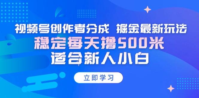 【蓝海项目】视频号创作者分成 掘金最新玩法 稳定每天撸500米 适合新人小白-轻资本网