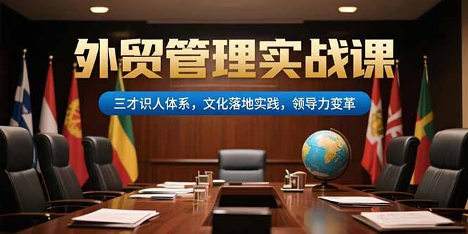 外贸管理实战课，三才识人体系，文化落地实践，领导力变革-轻资本网