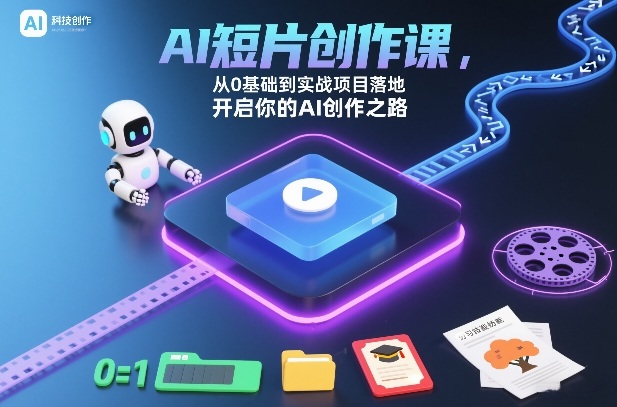 AI短片创作课，从0基础到实战项目落地，开启你的AI创作之路-轻资本网