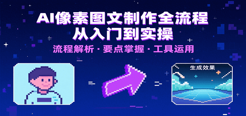 AI像素图文制作全流程：内容要点、文案选择及所用工具，助你快速入局-轻资本网