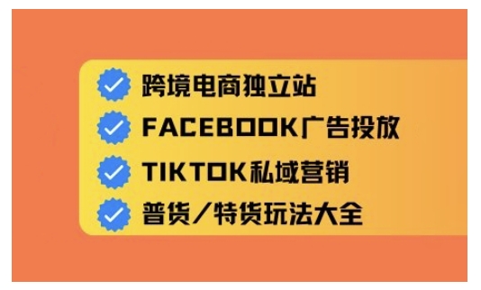 跨境电商独立站及全域流量营销，从0基础快速入门并精通跨境电商运营-轻资本网