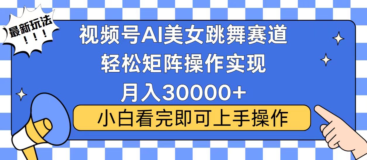 视频号蓝海赛道玩法，当天起号，拉爆流量收益，小白也能轻松月入30000+-轻资本网