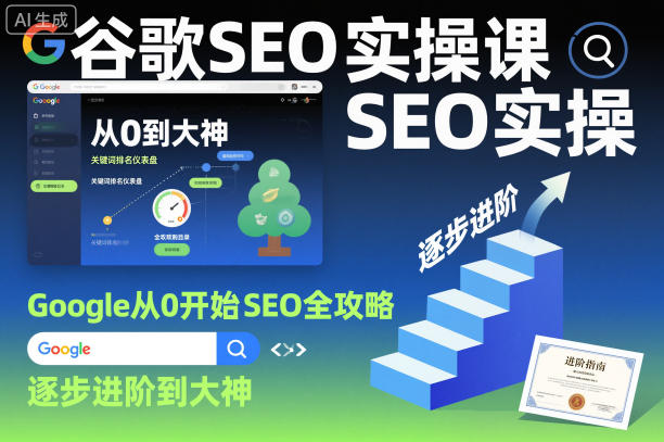 谷歌SEO实操课，Google从0开始SEO全攻略，逐步进阶到大神-轻资本网