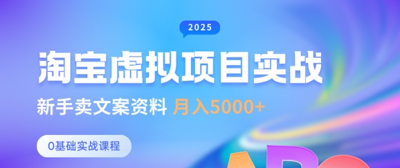 淘宝虚拟项目垂直玩法，新手卖文案资料，月入5k+-轻资本网